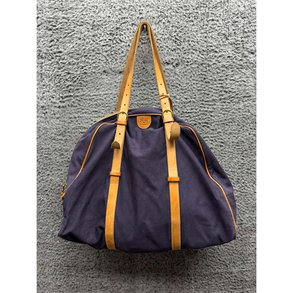 Il Bisonte W.A. Di Filippo Women's Canvas Adjustable Tote Shoulder Bag Navy Blue